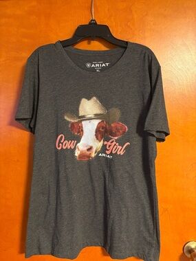Ariat Dark Gray 'Cow Girl' Graphic Tee